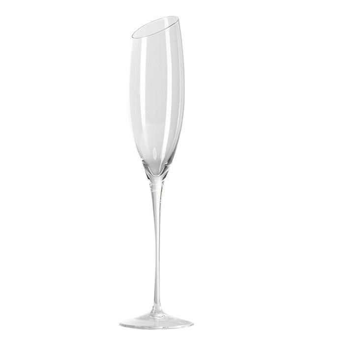Classic flute tall glass set, home sparkling wine glass, slanted grape cocktail glass, glass tall champagne glass Item Picture