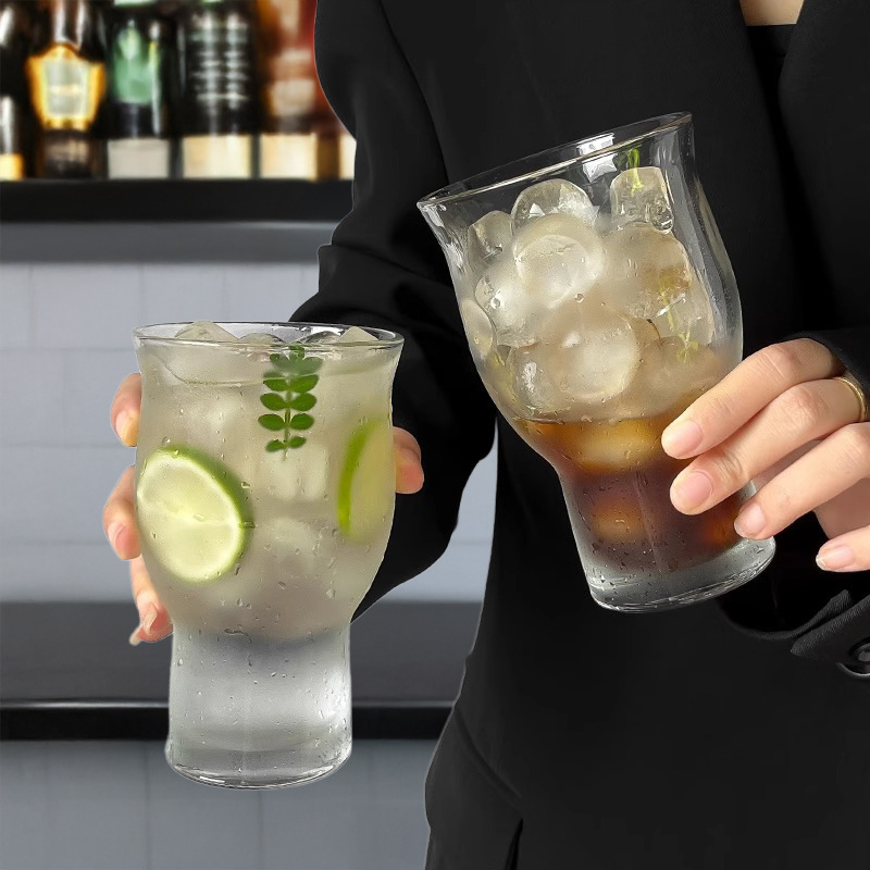Iced Americano latte coffee cup, retro large-capacity lemon tea juice cup, soda sparkling water cup, straw beverage cup details Picture