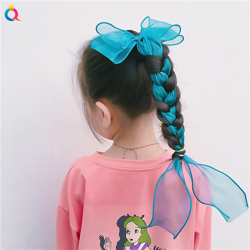 The new bow ribbon duckbill clip from Qiyue is super ethereal and breathable. It features a Japanese, Korean and European root gauze women's hairpin and hair accessory Specification drawing