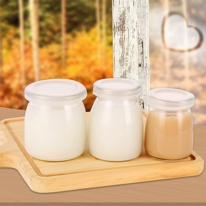 Wholesale pudding bottles, glass pudding cups, yogurt bottles, glass baking molds, LIDS, message bottles, wishing bottles details Picture