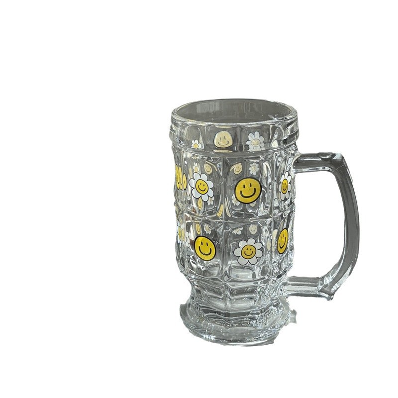 Wholesale of custom-made large-capacity glass cups, beer mugs, cold drink cups, household water cups and glass cups Item Picture