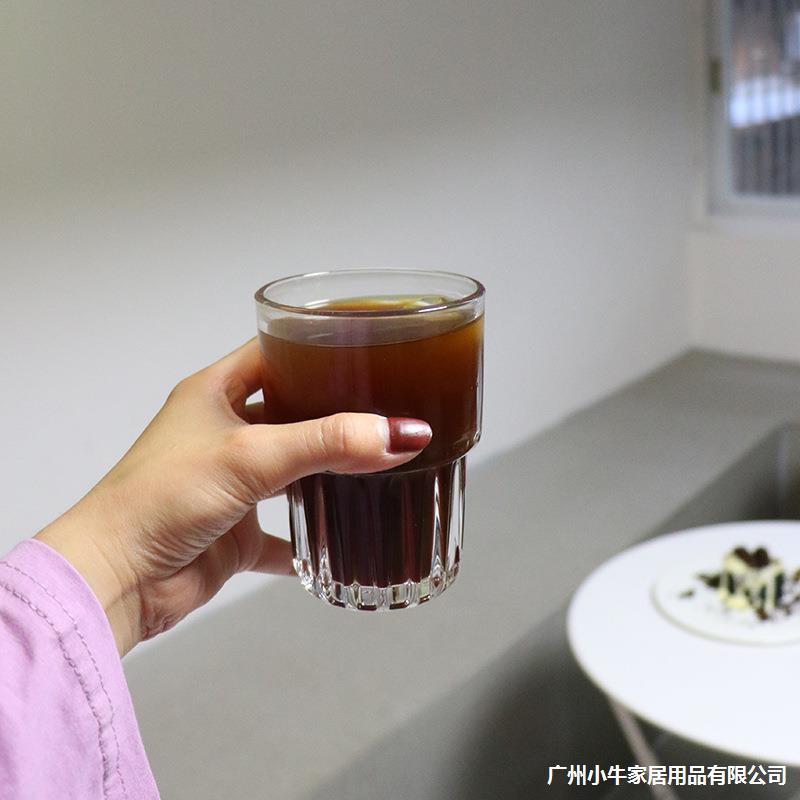 ins popular coffee cups, iced latte glass cups, restaurant milk tea cups, hot drink cups, juice milkshake cups, soda water cups Specification drawing