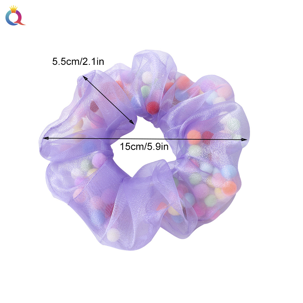 Qiyue Spring/Summer Cotton Candy Ougensha Colorful Fruit Balls, Large Intestine Hair Rings, Bath Balls, Flower Balls, Intestinal Rings C126 Application Scenario