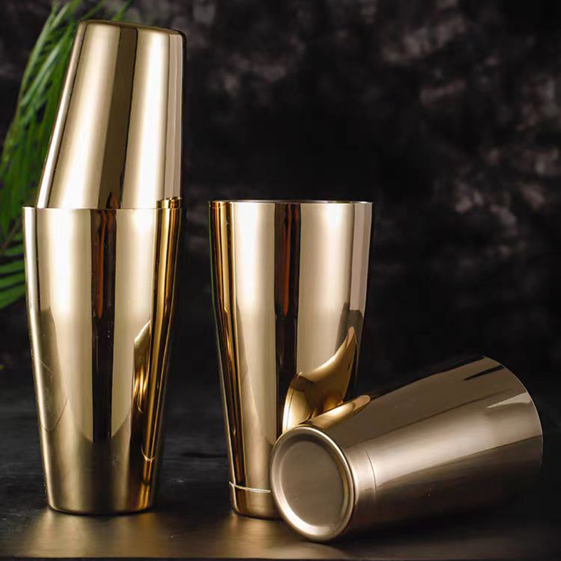 Factory direct sales 304 Boston Shaker cup, Shaker jug, American-style cocktail with base Application Scenario