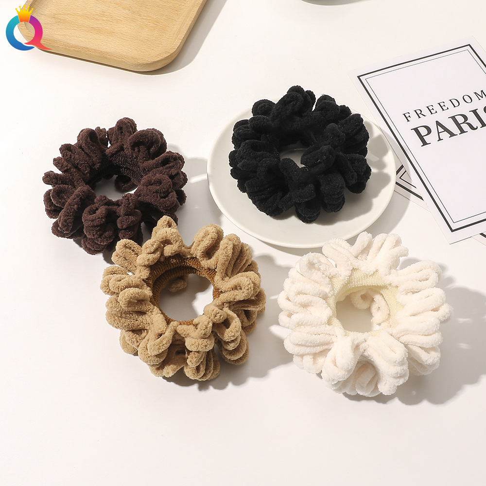 Qiyue Korean version Autumn and winter seamless hair band, high-elasticity hair tie, popular bun head, ponytail tie, caterpillar head tie full figure