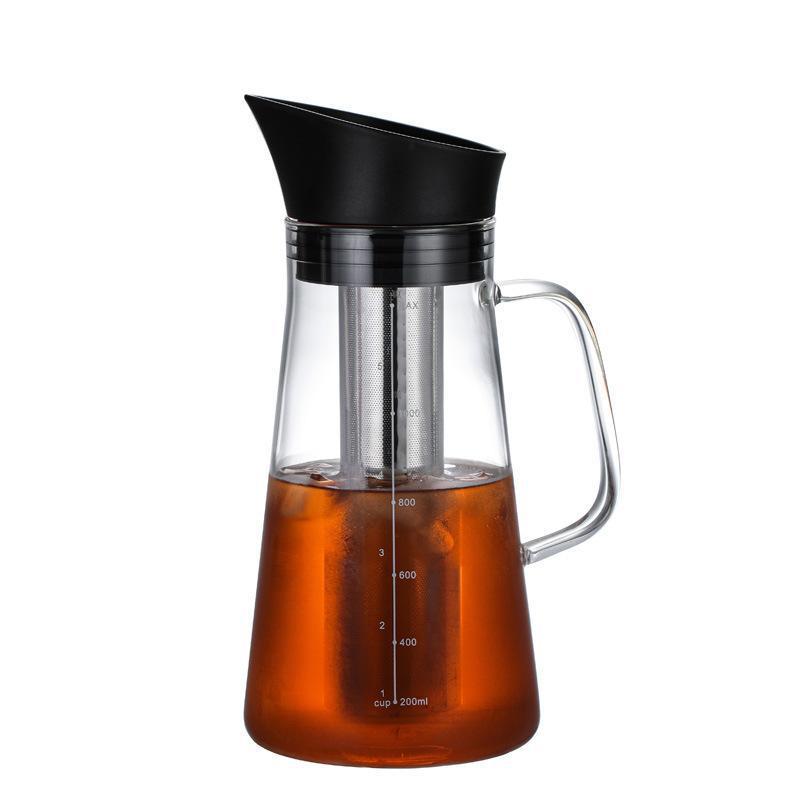 High borosilicate glass cold brew pot, household large-capacity coffee pot, filter extraction teapot, brewing utensils, cold brew bottle Item Picture