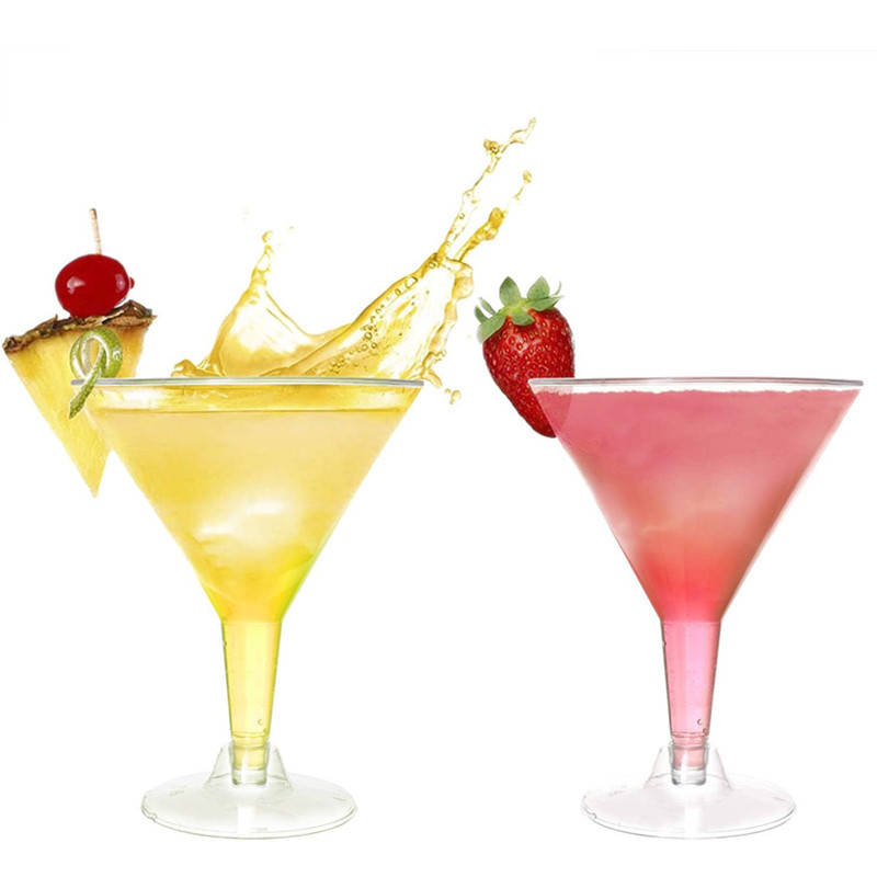 Factory wholesale 180ML disposable cocktail glasses, suitable for birthday, wedding, party and plastic champagne glasses Item Picture