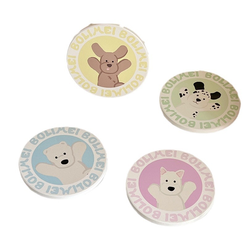 Bolimei's fresh and clean style coasters, ceramic coasters, cartoon pattern puppies, and girlish coasters Item Picture