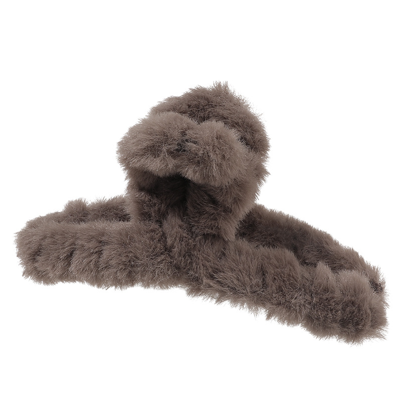Qiyue Cross-border Plush Grabbers, large plush hair clips, updo hair shark clips, women's hair grabbers, headwear and hair accessories wholesale Item Picture