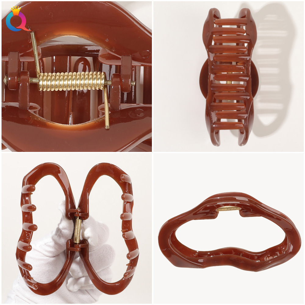 Qiyue Clearance Large hair clips, cloud grabbers, jelly-colored hair clips, simple shark clips, updo hair grabbers and hair accessories wholesale Specification drawing