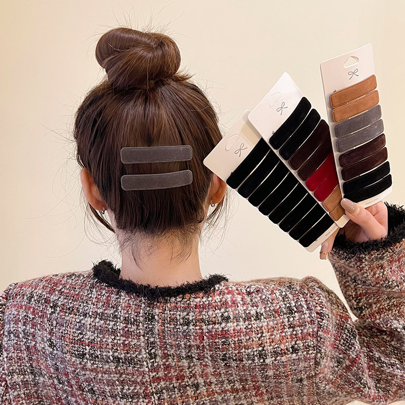 Square velvet hairpins, hairpins, side clips, back of the head, BB clips, side bangs clips, hairpins that won't damage or break hair full figure