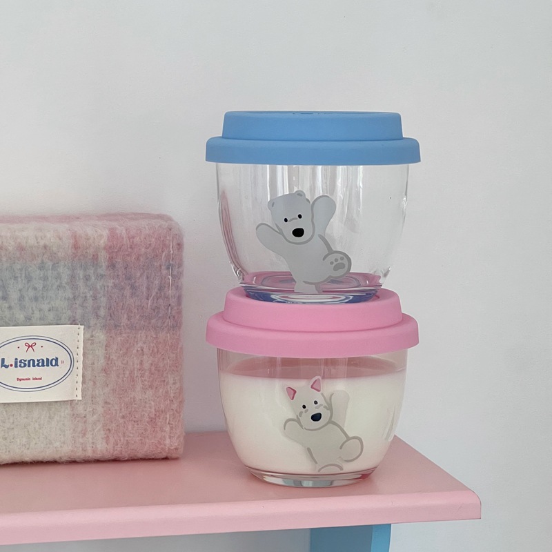 Bolimei's self-made Xigao covered glass cup, coffee cup, cold brew cup, mini drinking cup, and girlish water cup Application Scenario