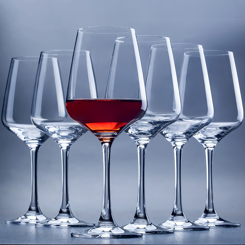 High-end hotel commercial red wine glass sets, foreign wine, tall goblins, glass cups, cocktail cups, gift customization, logo Specification drawing