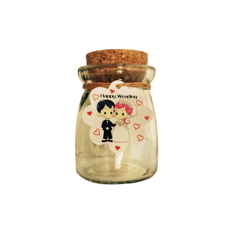 Drift bottle, wedding candy bottle, cork pudding glass bottle, starry sky bottle, rainbow bottle, transparent glass bottle, pudding cup Item Picture
