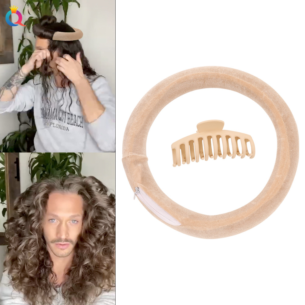 Qiyue Amazon Velvet Non-heating Lazy Person Curling Iron EVA Foam Sponge Curling Iron Hair Roller Hair Coil Specification drawing
