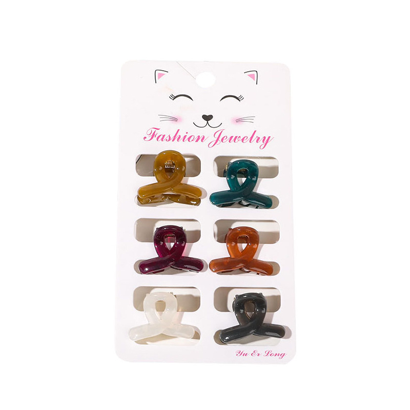 Qiyue Cross-border Small hair Clips, jelly small grab clips, simple clips, bangs hair clips, grab women's headwear and hair accessories wholesale Item Picture