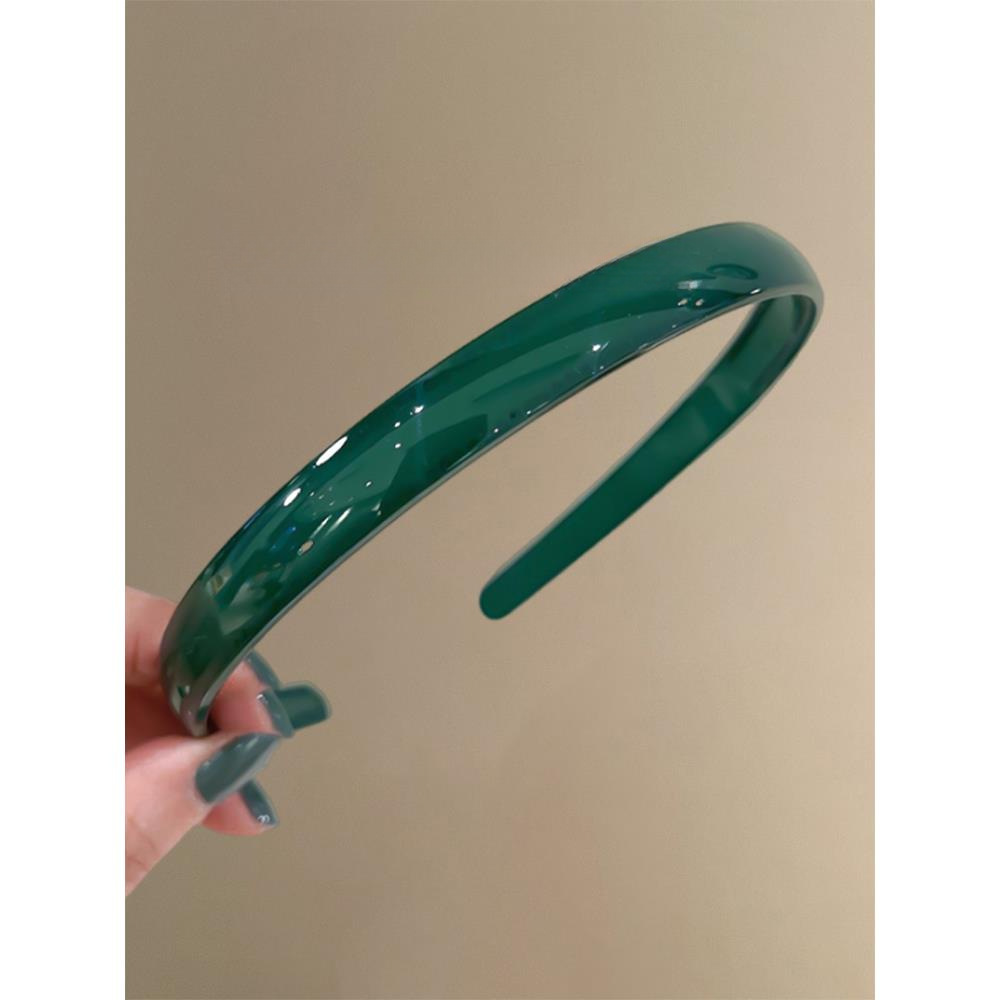 Jelly ancient Green toothed anti-slip hair band 2025 Spring/Summer new style, versatile face-washing hair clip, elegant and high-end hair bun Specification drawing