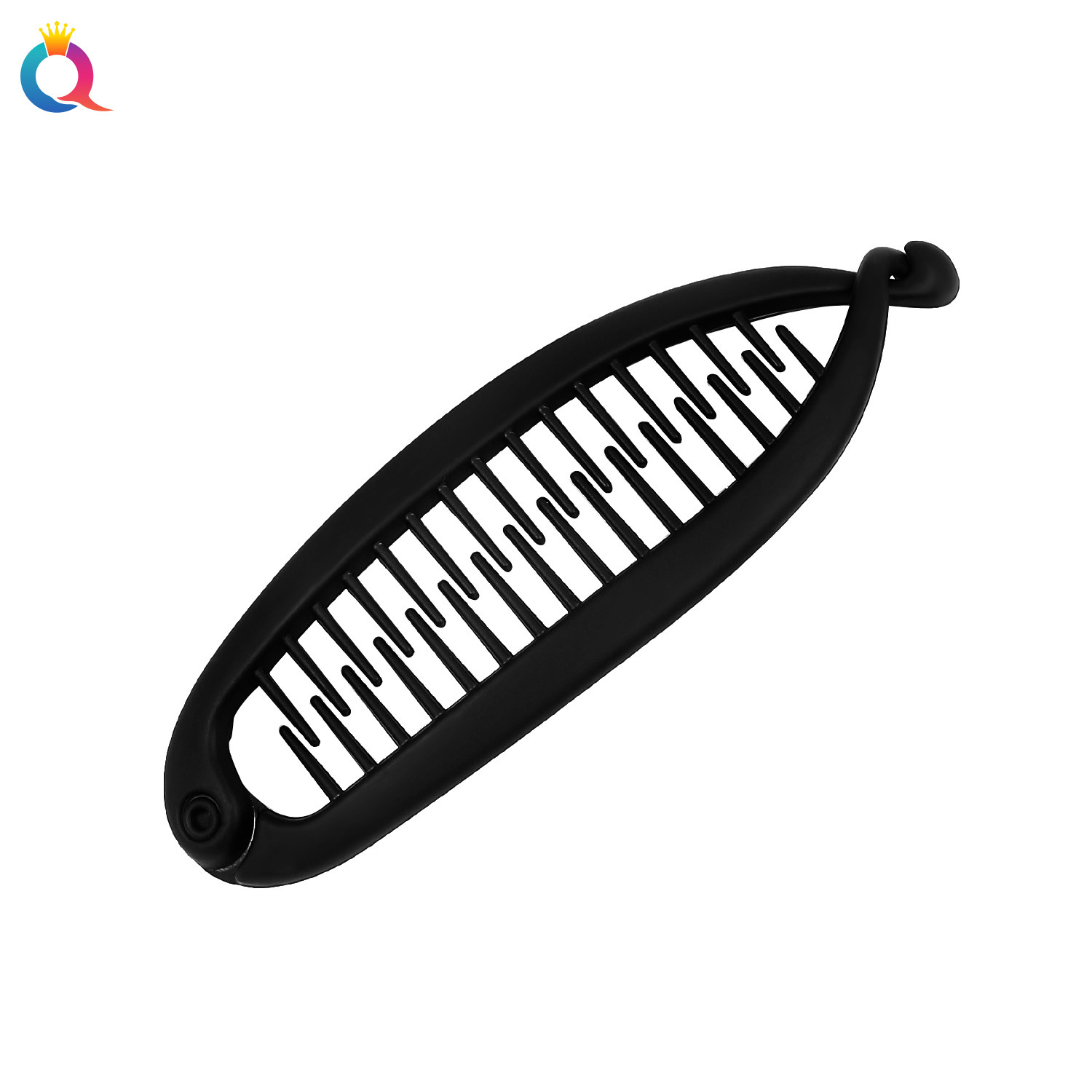 Qiyue Cross-border PC Banana Clip Solid color Hair Bun, fashionable comb, Lazy person's Hair tie, hair clip and hair accessory wholesale Item Picture