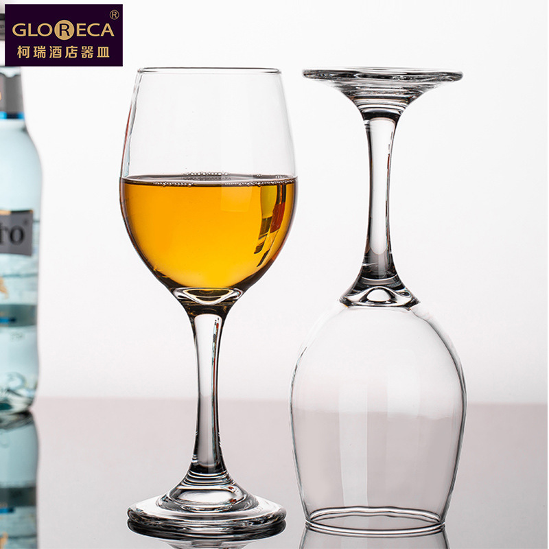 Kori one-piece thickened transparent glass cups, wine glasses, wine glasses and goblets wholesale with logo printing full figure
