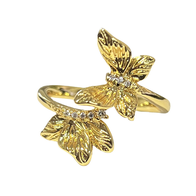 The new product features an ancient and retro texture butterfly opening ring with a unique design for women. It is simple and stylish with a serpentine tassel Item Picture