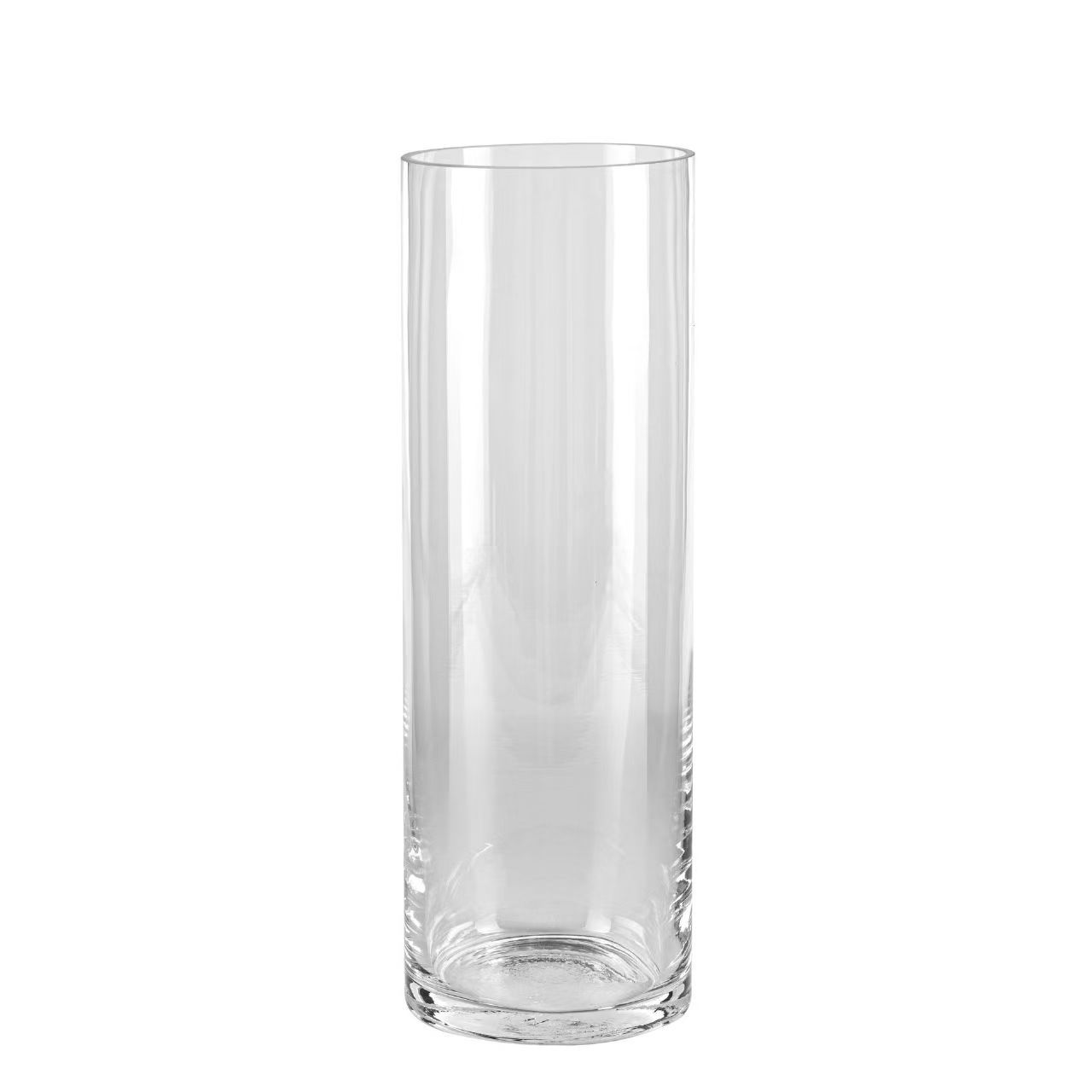 Simple transparent straight glass vase, large and tall style wholesale, living room lucky bamboo fresh flowers, hydroponic cylindrical, floor-standing thick Item Picture