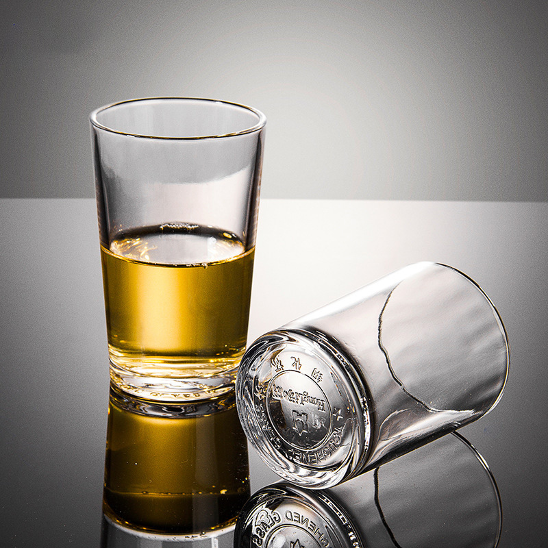 Wholesale of cross-border classic whisky glasses, tempered classical foreign wine glasses, retro spirits glasses, straight transparent glass glasses details Picture
