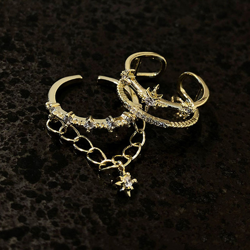 Cold style ins light luxury star tassel open index finger ring, fashionable, individual, niche design, high-end ring for women Application Scenario