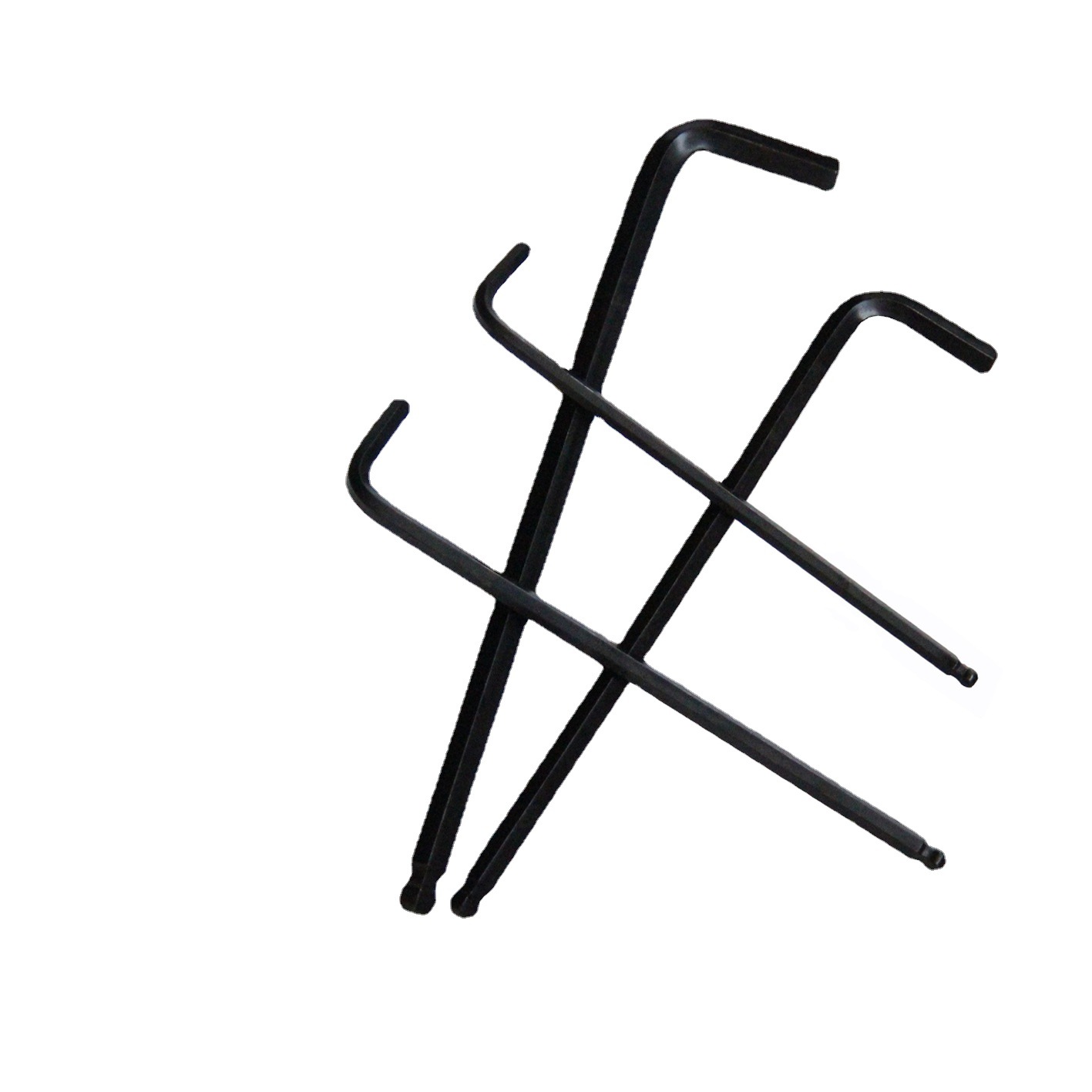 CR-V steel extra-long metric and imperial medium length bright black hair black ball head Allen wrench L-shaped wrench Item Picture