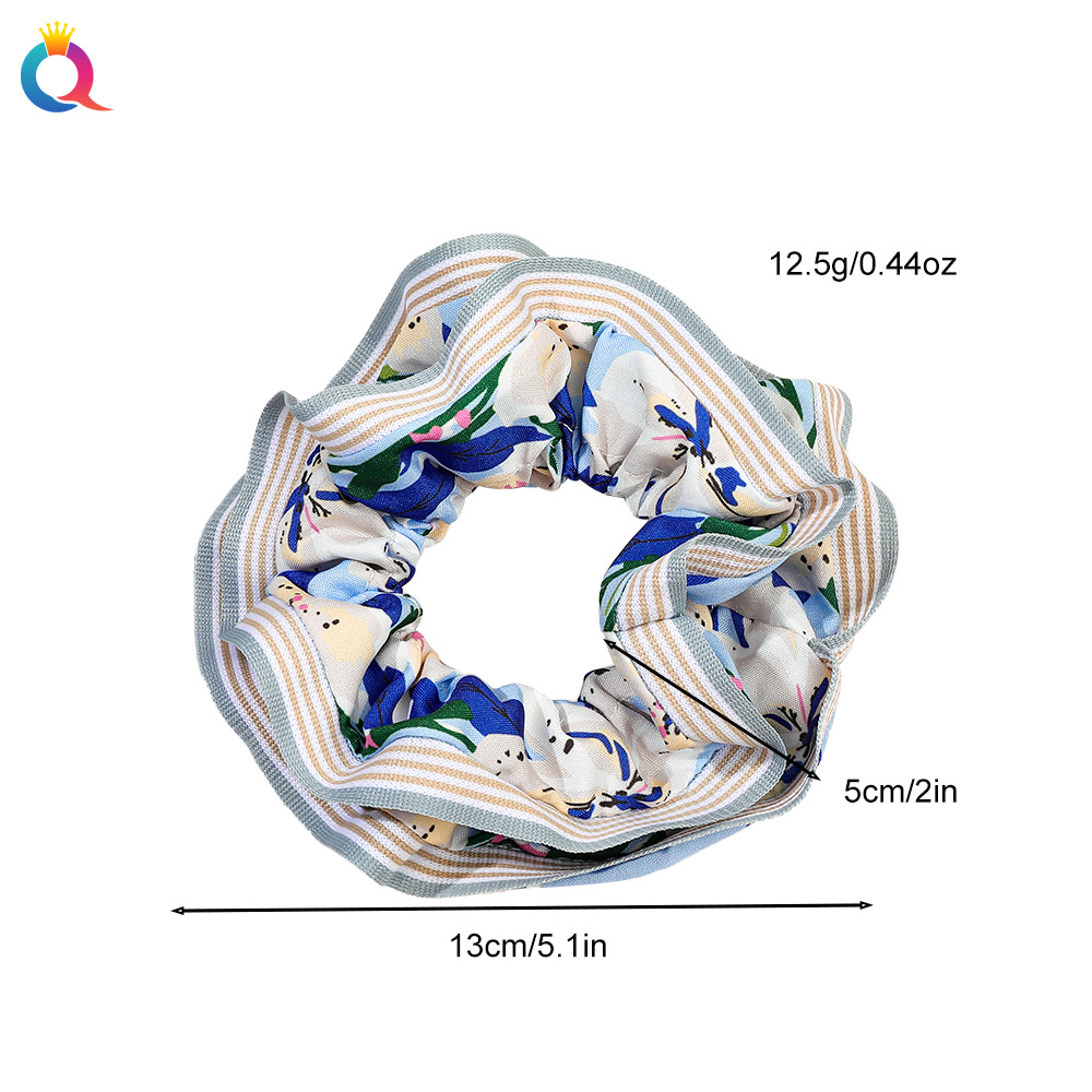 Qiyue Sweet Floral Large Intestine Hair band, high-end hair tie, large intestine hair band, leather band, hair tie, women's hair accessories wholesale Application Scenario