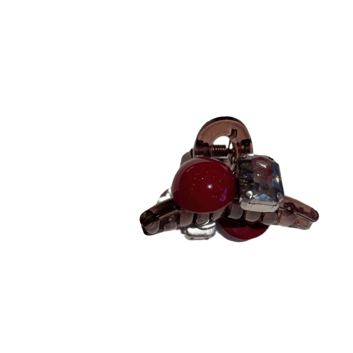 New Year's red pearl small scratch-clip, half-tied ponytail small hairpin, princess head bangs hairpin on the forehead, with a touch of sophistication Item Picture