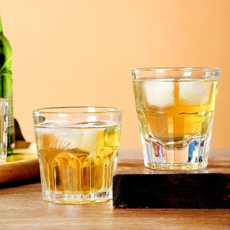 【20 pieces 】 Tempered cups, glass beer mugs, octagonal cups, KTV wine glasses, glass cups, 2-liang liquor cups for restaurants details Picture