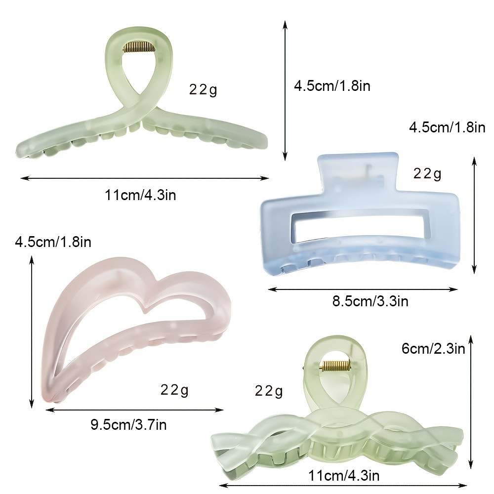 The Qiyue Amazon cross-border hair clip features a matte, same-color shark clip with a simple and elegant style. It is a hair accessory for the back of the head Application Scenario