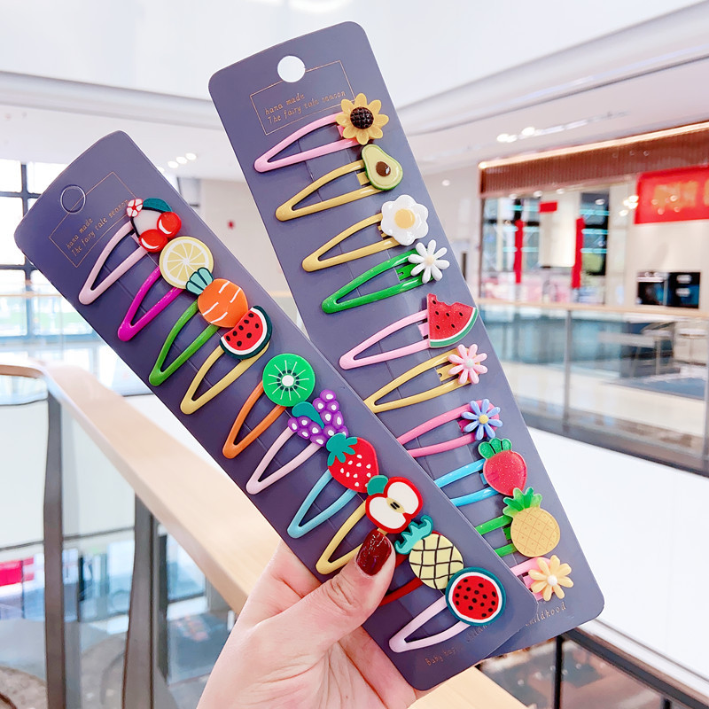 diy hair clips with colorful cream glue, children's water drop clips, bb clips, side clips, bangs, hair clippers, clips Item Picture