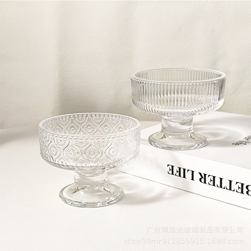 Ins-style dessert bowl, high appearance level glass highball cup, home ice cream, pop-up pudding bowl, yogurt cup, oat cup Application Scenario