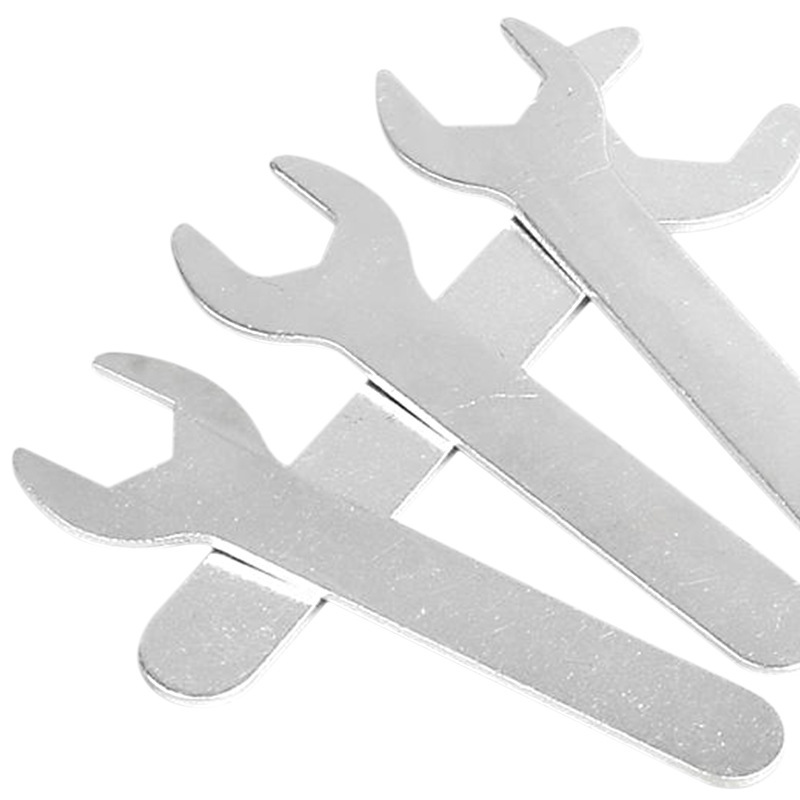 Iron-galvanized hexagonal sheet single-head simple open-end wrench, one-time stamping mini wrench 4/8/12MM details Picture