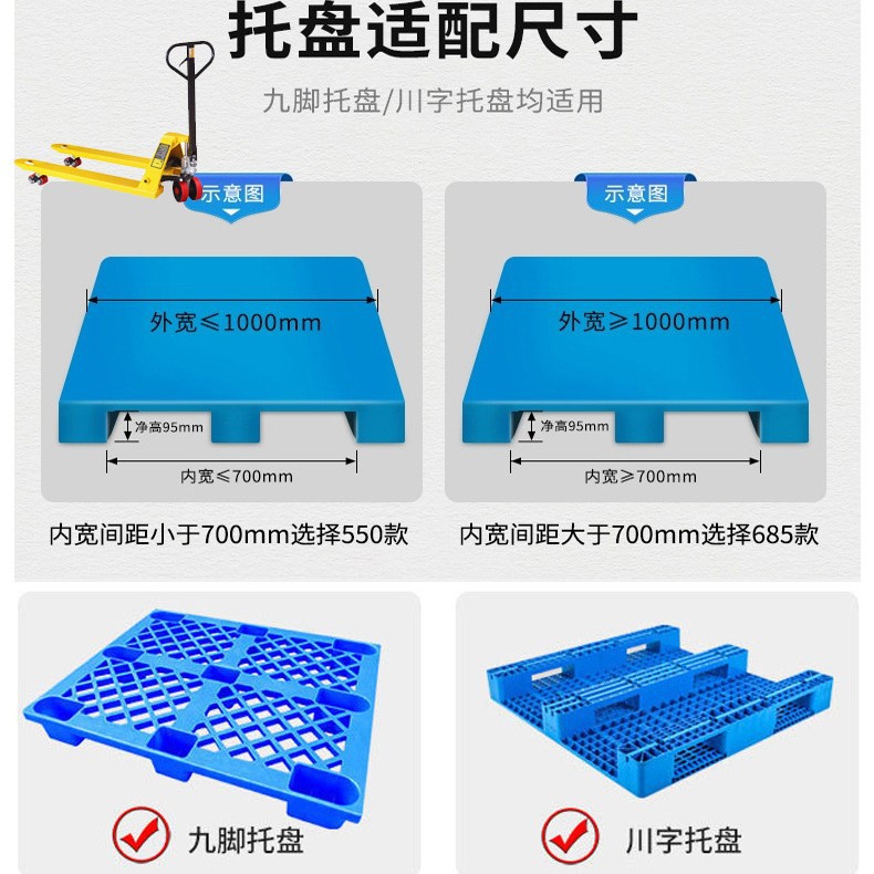 Hand-pushed pallet storage, ground ox logistics loading and unloading, hand-pushed forklift, manual hydraulic handling vehicle, 3-ton and 5-ton manual forklifts Application Scenario