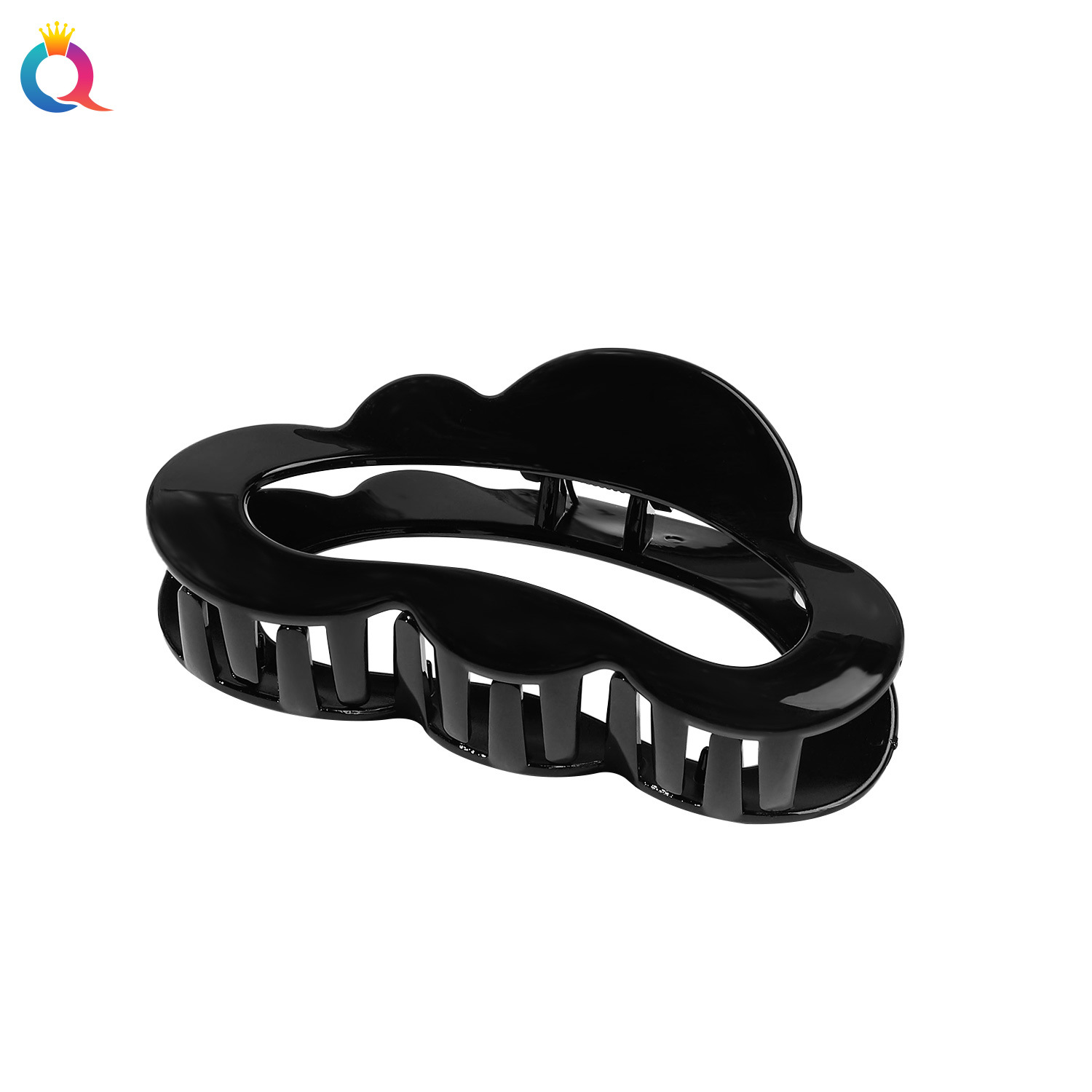 Wholesale of Qiyue Cross-border hollowed-out hair clips, simple cloud jelly bun hair clips, women's high-end shark clips hair accessories Item Picture