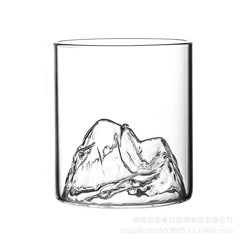 Customized creative Japanese-style Fuji Mountain Tibetan Cup glass cup, mountain viewing cup, whisky glass cup, household high-appearance-level water cup Item Picture