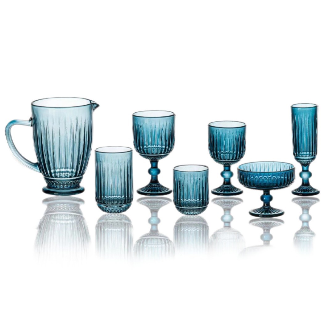Wholesale European sword-patterned cups, original color materials, mouth cups, wine glasses, champagne cups, ice cream bowls, elegant hotel household utensils details Picture