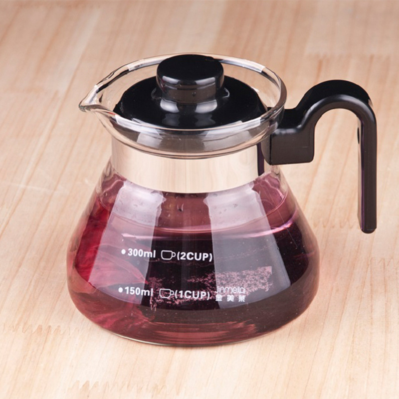 Jinmeilai direct-fire teapot, flower teapot, cold and hot dual-purpose water kettle, brewing teapot, heat-resistant glass water kettle, coffee kettle series full figure