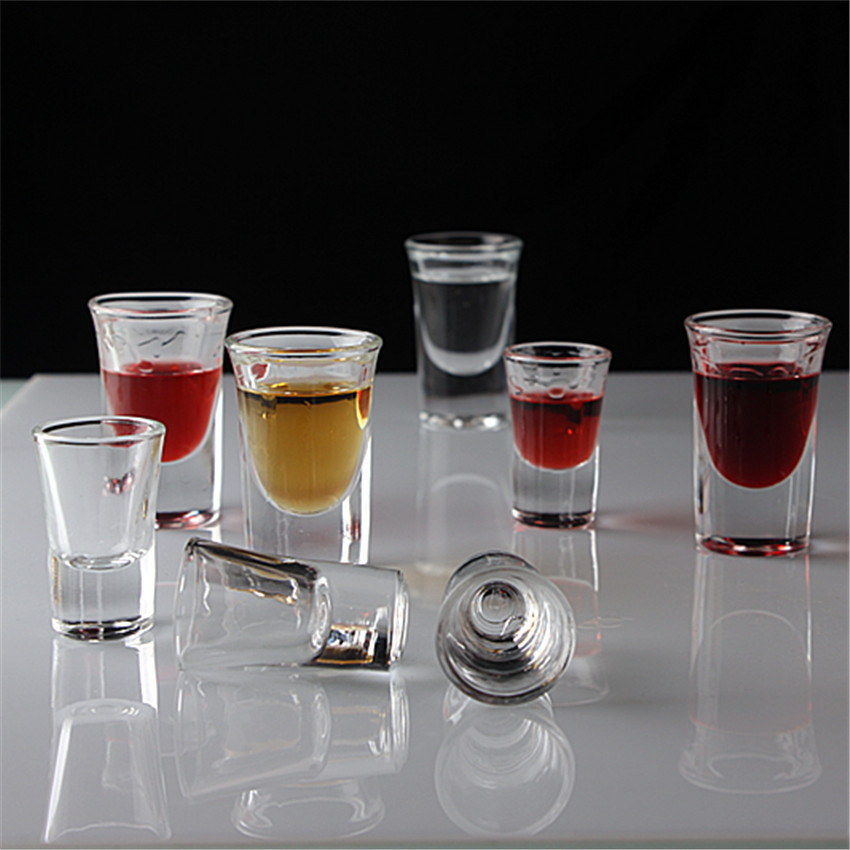 Factory wholesale of high-quality glass bullet cups, spirits cups, bar and KTV wine glasses, glass cups and sip cups details Picture