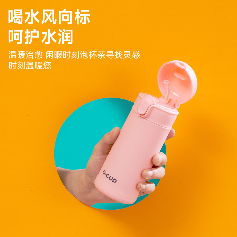 Creative, good-looking, cute children's water cups, portable straws for girls, bouncy cups, gift cups, cross-border order logos for Internet celebrities Application Scenario