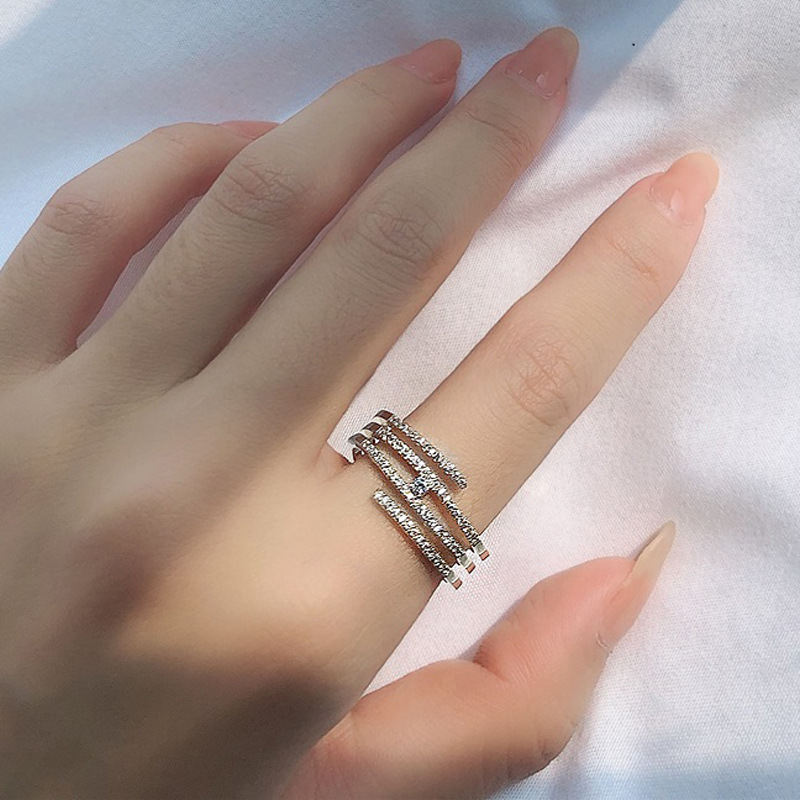 Multi-layer wound open ring for women's Instagram cool, trendy, niche design sense, fashionable, elegant and individual index finger ring Application Scenario