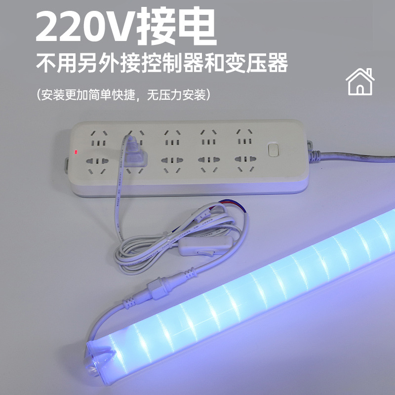 Digital tube, seven-color outdoor waterproof lighting advertising sign, neon bulb, running horse flowing light, flowing water, led guardrail tube details Picture