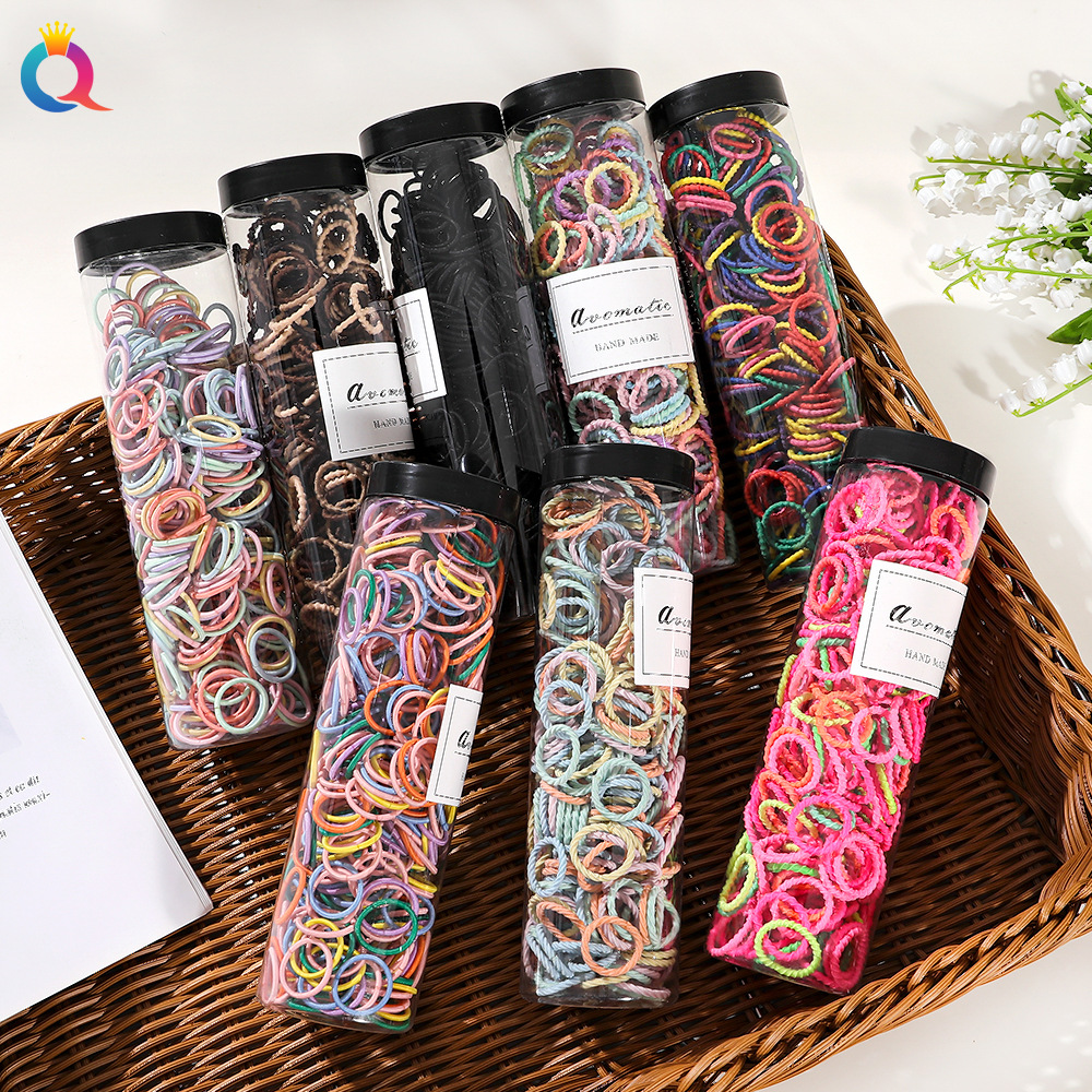 Qiyue high-elasticity hair ties, cute hair ties, children's and girls' rubber bands, braided hair bands, hair accessories, and head accessories wholesale full figure