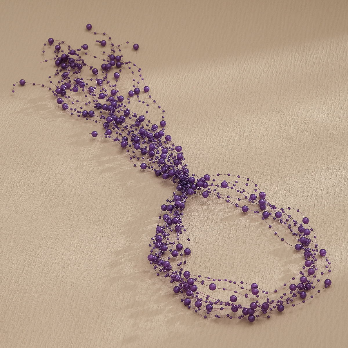 European and American bride wedding dress hair accessories, handcrafted beaded pearl hair bands, wedding children's braided hair, design sense, multi-layer hair bands Specification drawing