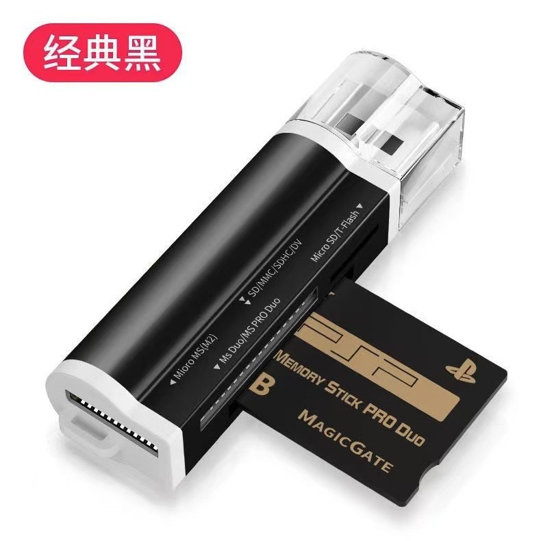In-stock multi-functional four-in-one metal lighter, high-speed MS/SD/TF/M2 mobile phone camera card reader Item Picture