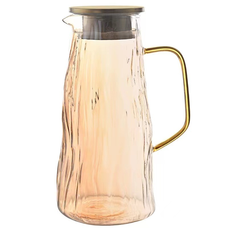 Wholesale of new summer anti-explosion cold water kettles, large-capacity beverage kettles, household high-temperature resistant glass kettles and cold water kettle sets Item Picture