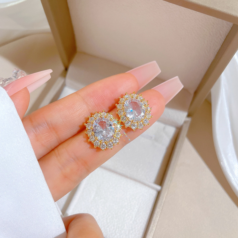 【 Set Combination 】 Egg-shaped horse eye luxurious and elegant zirconium necklace, a trendy women's collarbone chain manufacturer Application Scenario