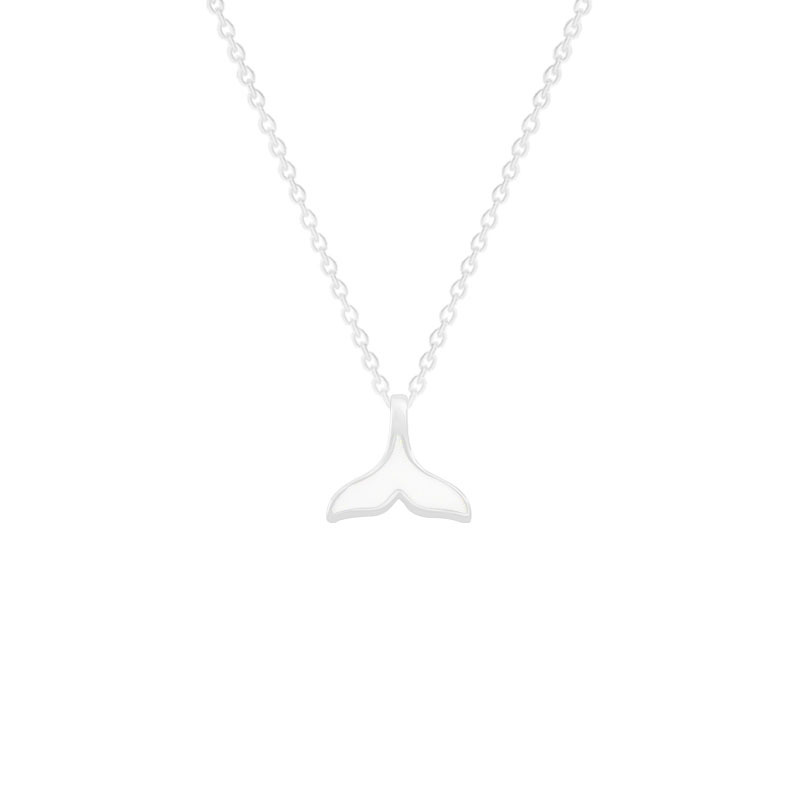 A delicate fishtail titanium steel necklace with a light luxury and niche design, a new collarbone chain for women in 2025 Item Picture